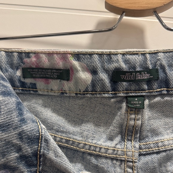 Wild Fable High-Rise Jeans with Floral Design - Picture 5 of 6